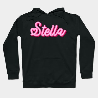 Stella name pink heart Hoodie